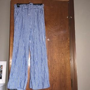 Size Small Blue and White striped pants